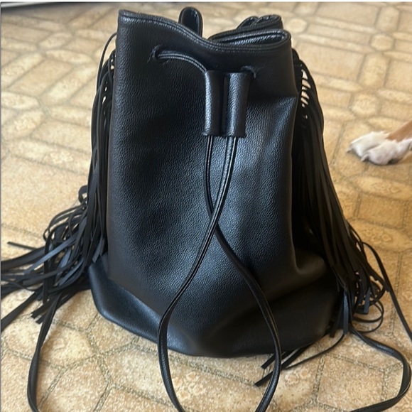 Victoria's Secret Black Fringe Shoulder Bag - Picture 4 of 6